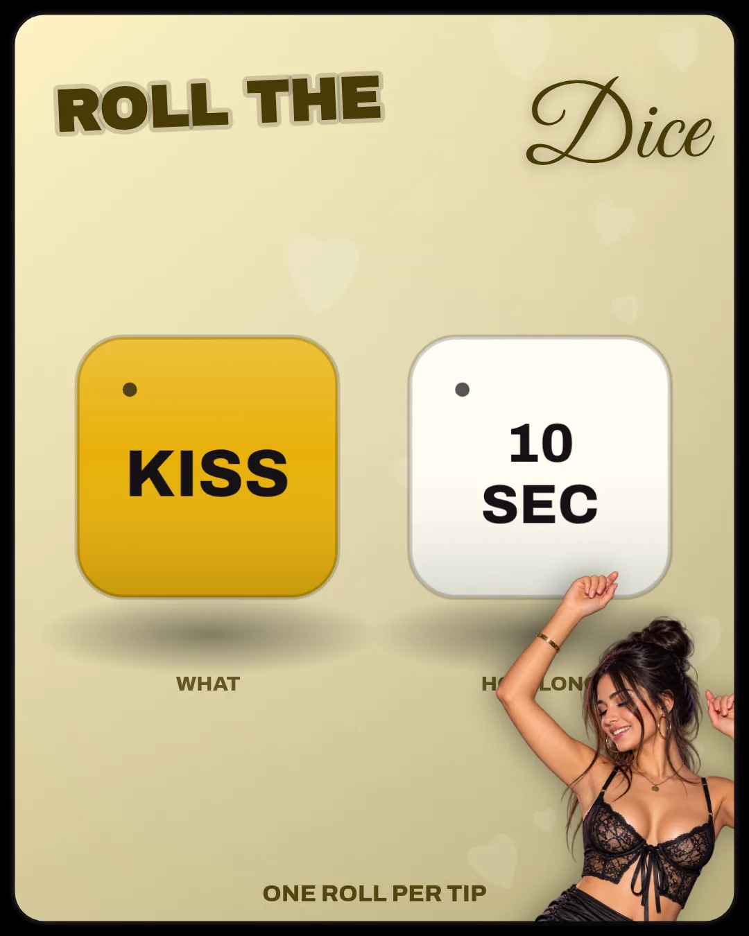 Sunshine OnlyFans dice game template